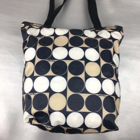 Lesportsac medium large polka dot shoulder / tote - Picture 4 of 9